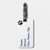 私は子犬をかわいがります!  荷物のラベル ラゲッジタグ (裏面縦)