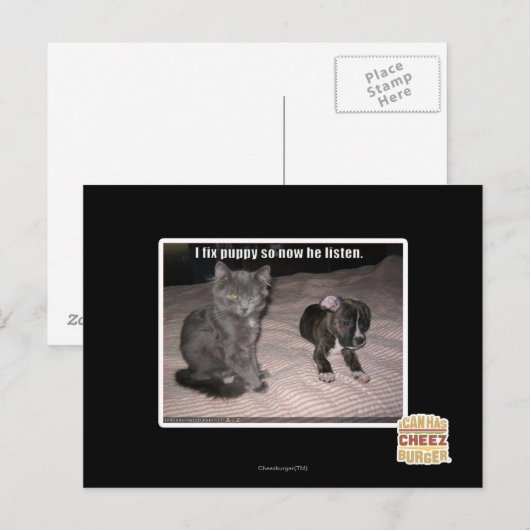 私は子犬を直す ポストカード (正面/裏面)