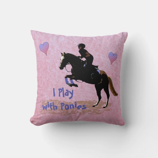 私は子馬と遊びます クッション (正面)