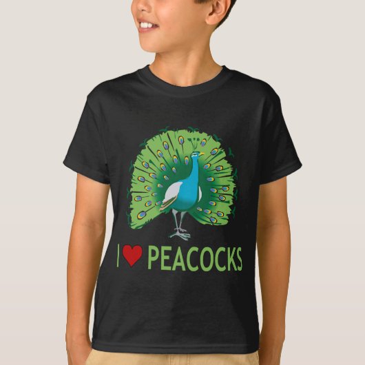 私は孔雀を愛します Tシャツ (正面)