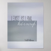 私は存在する感動的引用文ポスターWhitman引用文 ポスター (正面)