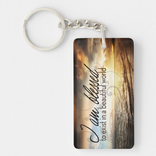 「私は存在賛美する」モチベーション肯定 キーホルダー (正面)