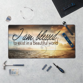 「私は存在賛美する」モチベーション肯定 デスクマット
