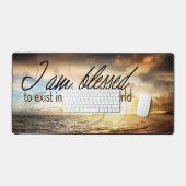 「私は存在賛美する」モチベーション肯定 デスクマット (キーボード&マウス)