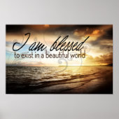 「私は存在賛美する」モチベーション肯定 ポスター (正面)