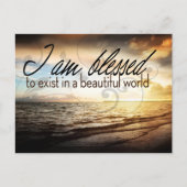 「私は存在賛美する」モチベーション肯定 ポストカード (正面)