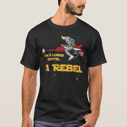 私は孤独なドッティー、反逆者です Tシャツ (正面)