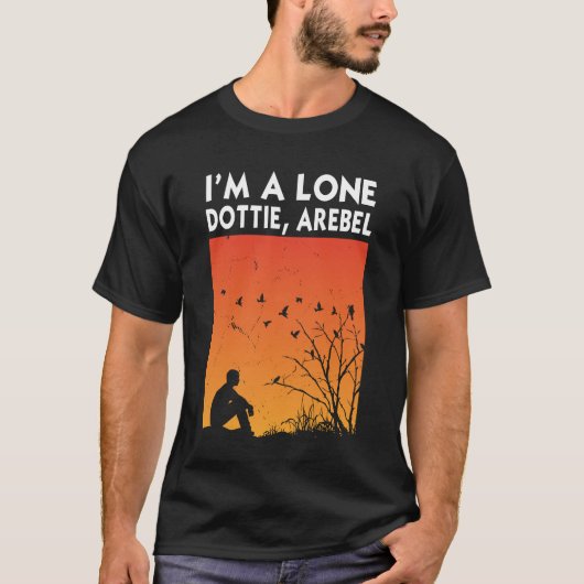 私は孤独なドッティ、反逆者のTシャツ Tシャツ (正面)