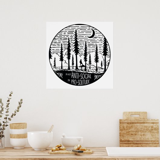 私は孤独を支持している ポスター (キッチン)