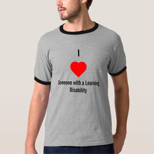 私は学ぶ不能との誰かを愛します Tシャツ (正面)