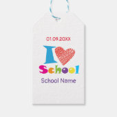 私は学校が大好きだ。卒業、新学期漫画 ギフトタグ (正面)