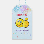 私は学校が大好きだ。卒業、新学期漫画 ギフトタグ (裏面)