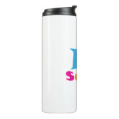 私は学校が大好きだ。新学期。漫画かわいいハート タンブラー (回転左)