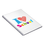 私は学校が大好きだ。新学期。漫画の卒業 ノートブック (右側)