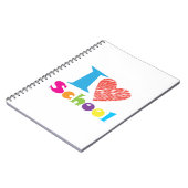 私は学校が大好きだ。新学期。漫画の卒業 ノートブック (左側)