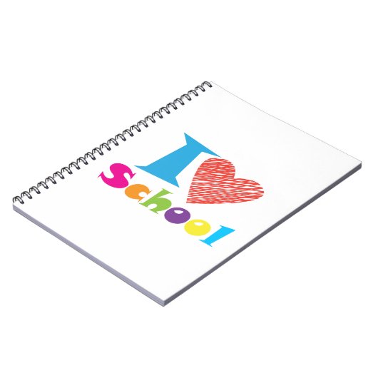 私は学校が大好きだ。新学期。漫画の卒業 ノートブック (左側)