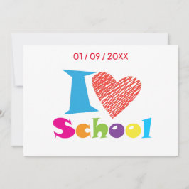 私は学校が大好きだ。新学期。漫画 招待状