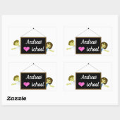 私は学校が大好きだ 長方形シール (シート)