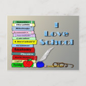 私は学校が大好き ポストカード (正面)