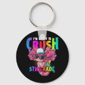 私は学校に戻る5年生アクソロトルを粉砕する準備ができている キーホルダー (正面)