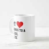 私は学校のナースマグに所属している コーヒーマグカップ (正面左)