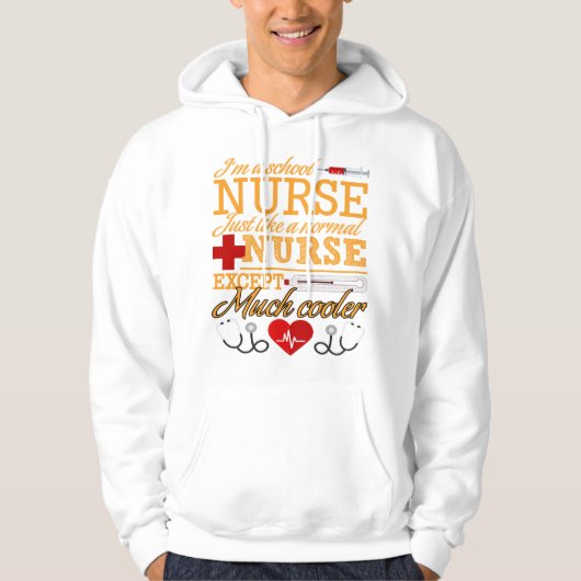 私は学校のナースTシャツ パーカ (正面)