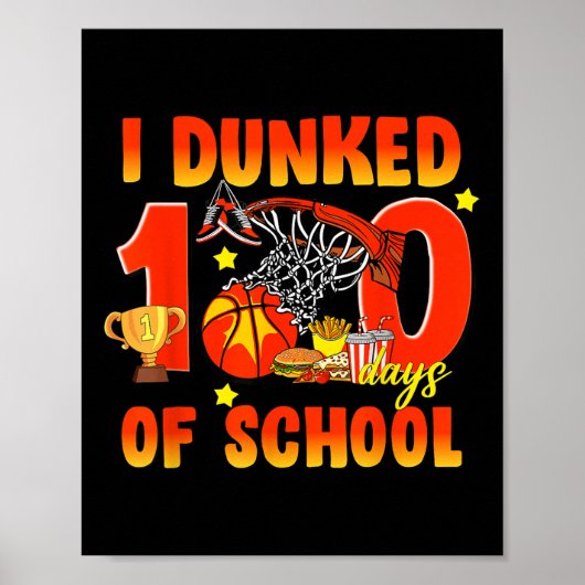 私は学校のバスケットボール少年の日100をダンク1 ポスター (正面)