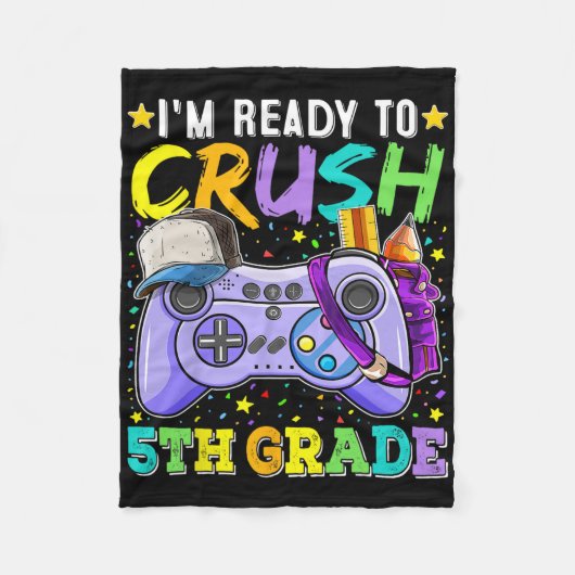 私は学校のビデオGaに5年生Ckを粉砕する準備ができている フリースブランケット (正面)
