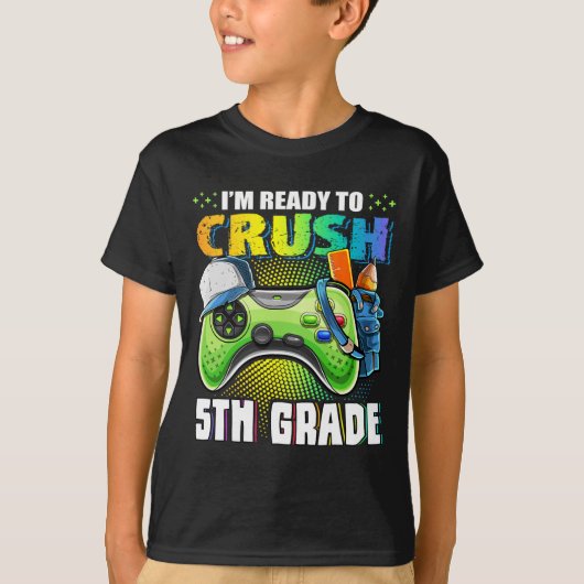 私は学校のビデオGaに5年生Ckを粉砕する準備ができている Tシャツ (正面)