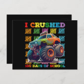 私は学校のモンスタートラックの100日をつぶした ポストカード (正面/裏面)