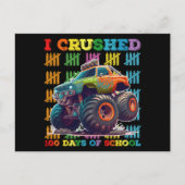 私は学校のモンスタートラックの100日をつぶした ポストカード (正面)