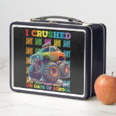 私は学校のモンスタートラックの100日をつぶした メタルランチボックス (インサイチュ)