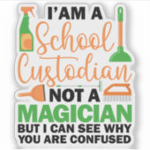 私は学校の保護者の皮肉クールなことわざだおもしろい シール (正面)