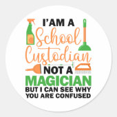 私は学校の保護者の皮肉クールなことわざだおもしろい ラウンドシール (正面)