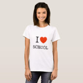 私は学校の学生/先生のギフトのティーを愛します Tシャツ (正面フル)