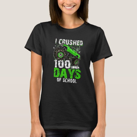 私は学校の少年の日の100のモンスターTruを粉砕 Tシャツ (正面)