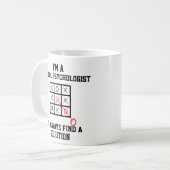 私は学校の心理学者いつも解決策を見つける コーヒーマグカップ (正面左)
