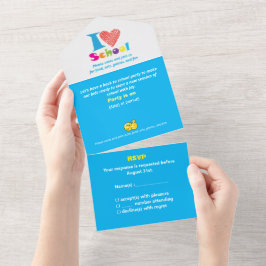 私は学校の新学期漫画の卒業を愛する オールインワン招待状