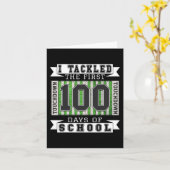 私は学校の最初の100日に取り組んだ – サッカー カード (黄色い花)