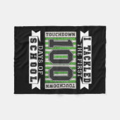 私は学校の最初の100日に取り組んだ – サッカー フリースブランケット (正面(横))