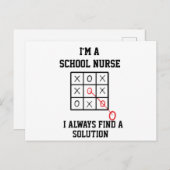 私は学校の看護師です。常に解決策を見つけます ポストカード (正面/裏面)