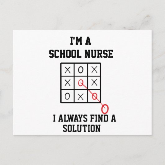 私は学校の看護師です。常に解決策を見つけます ポストカード (正面)