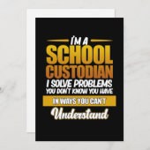 私は学校の管理人の管理人です。 サンキューカード (正面/裏面)