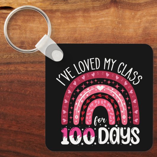 私は学校の100人の日のために私のクラスを愛した キーホルダー (正面)