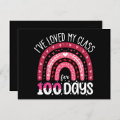 私は学校の100人の日のために私のクラスを愛した ポストカード (正面/裏面)