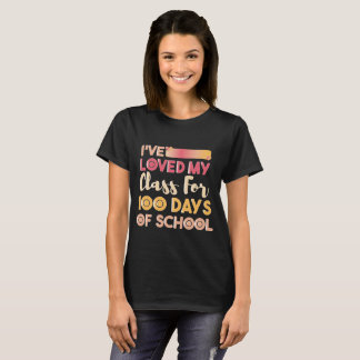 私は学校の100人の日のために私のクラスを愛した Tシャツ