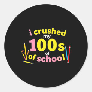 私は学校の100日目の日100人を粉砕した ラウンドシール