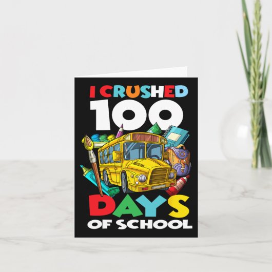私は学校の100日目の日100人を粉砕G カード (正面)
