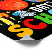 私は学校の100番目の日の100日Teを通じて祝福 ポスター (角)