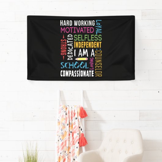 私は学校カウンセラーのお礼です 横断幕 (インサイチュ)